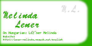 melinda lener business card